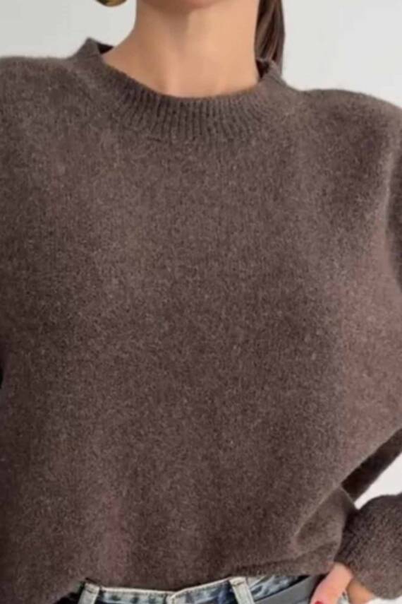 BİSİKLET YAKA ŞARDONLU TRİKO KAZAK - 9