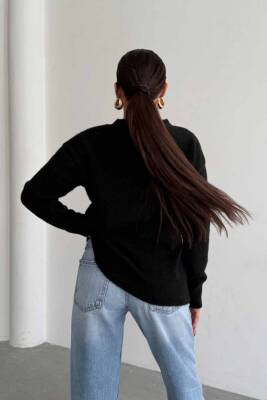 BİSİKLET YAKA ŞARDONLU TRİKO KAZAK - 14