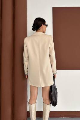 KRUVAZE YAKA İÇİ ÇİZGİ DESEN ASTARLI BLAZER CEKET MARKA MUADİL  - 14