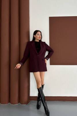 KRUVAZE YAKA İÇİ ÇİZGİ DESEN ASTARLI BLAZER CEKET MARKA MUADİL  - 16