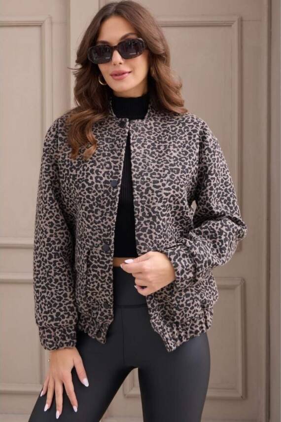 LEOPAR KAŞE ZARA MODEL BOMBER CEKET - 3
