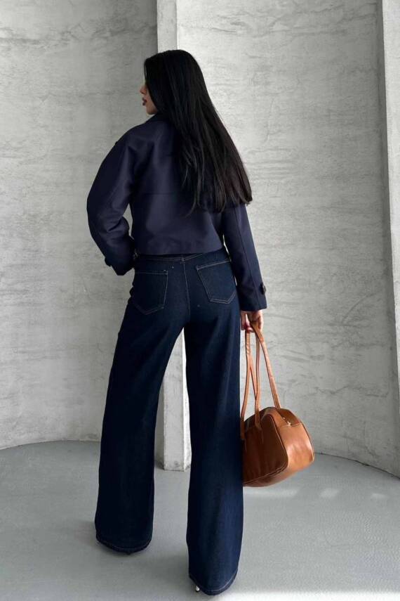 TRENÇKOT CROP PREMIUM KALİTE ASTARLI - 7