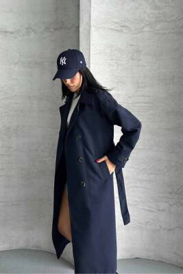 TRENÇKOT UZUN BOY KUŞAKLI VE ASTARLI PREMIUM KALİTE - 4