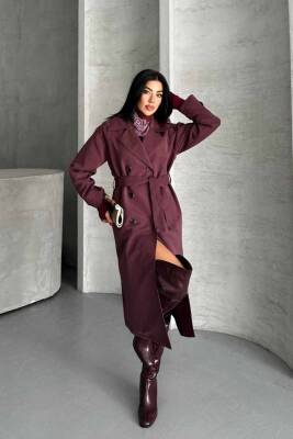 TRENÇKOT UZUN BOY KUŞAKLI VE ASTARLI PREMIUM KALİTE - 6